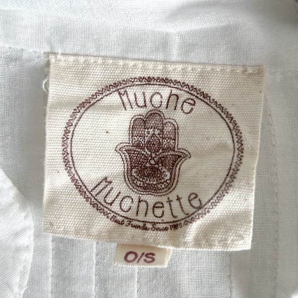 Muche Et Muchette Jolene White Boho Lace Peasant Blouse Cotton One Size - Picture 3 of 7